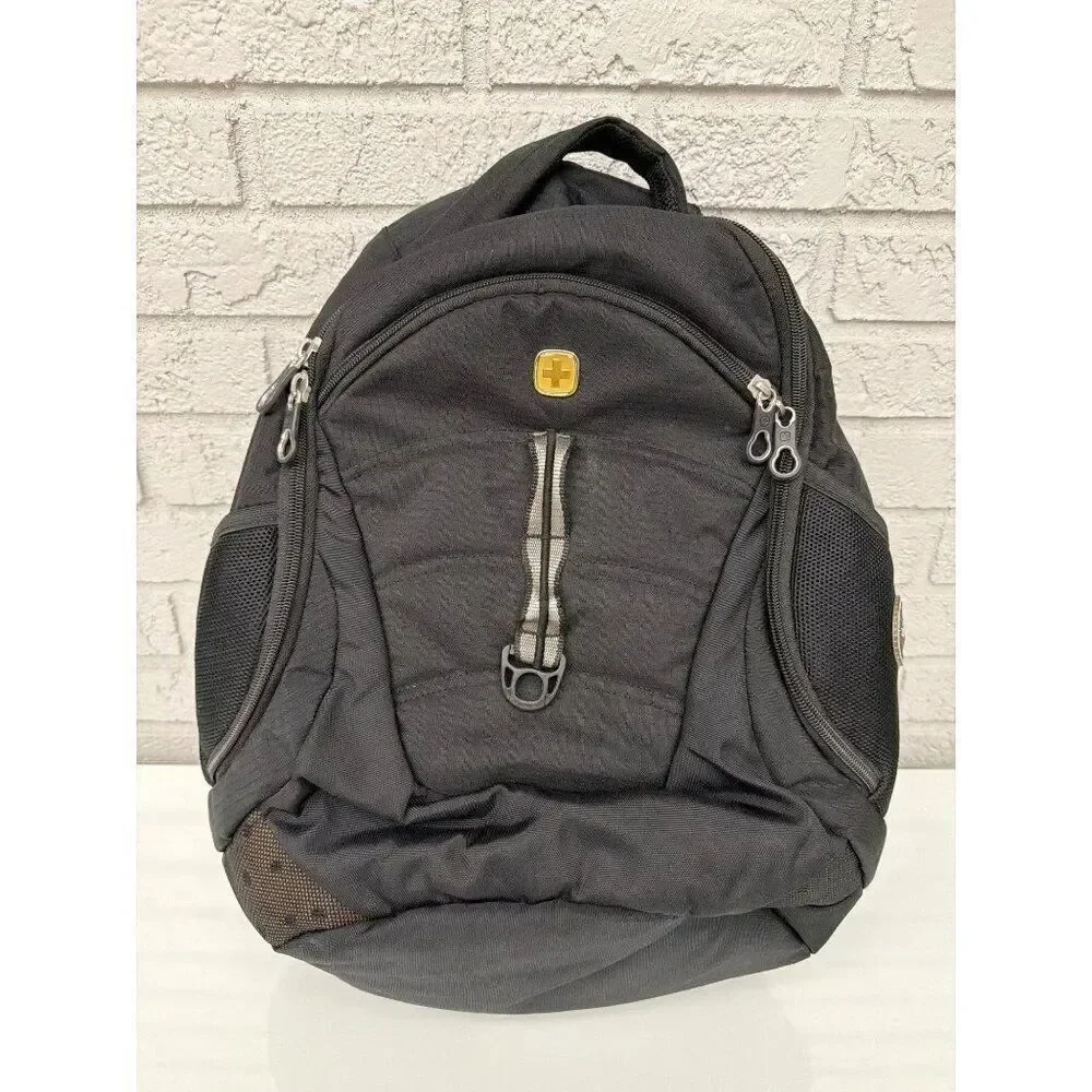 Swiss Gear Wenger- Synergy Black Laptop Backpack with Side Pockets